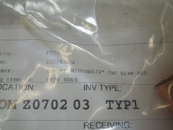 1970 0003 COOPER W/STOP 1/2" NSNP