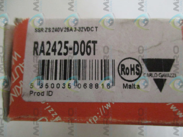 CARLO GAVAZZI RA2425-D06T SOLID STATE RELAY NSMP