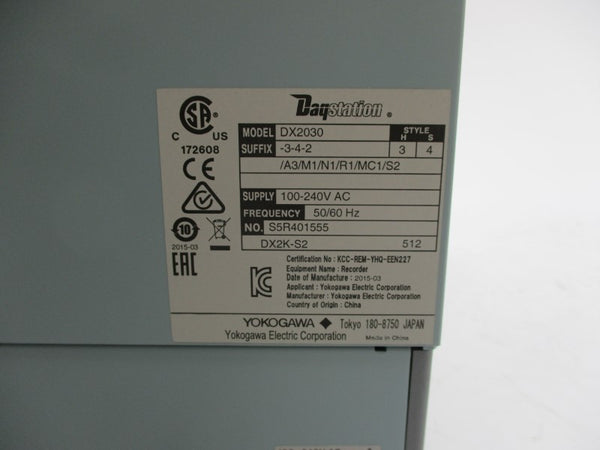 YOKOGAWA DX2030-3-4-2/A3/M1/N1/R1/MC1/S2 100-240VAC NSMP