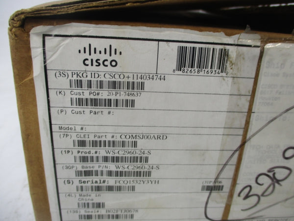 CISCO WS-C2960-24-S 240V, 0.8A NSMP