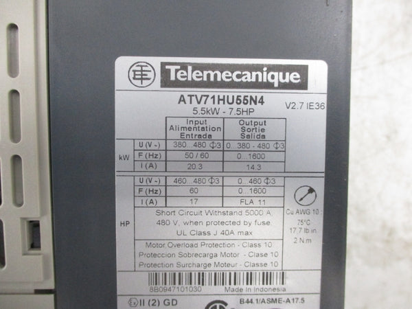 TELEMECANIQUE ATV71HU55N4 380-480V 20.3A NSNP