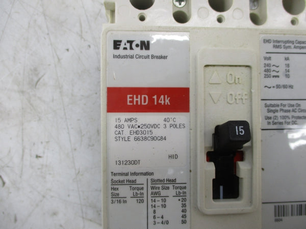 EATON EHD3015 480VAC 15A NSNP