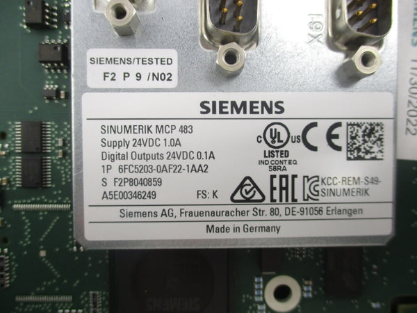 SIEMENS 6FC5203-0AF22-1AA2 24VDC 0.1A NSMP