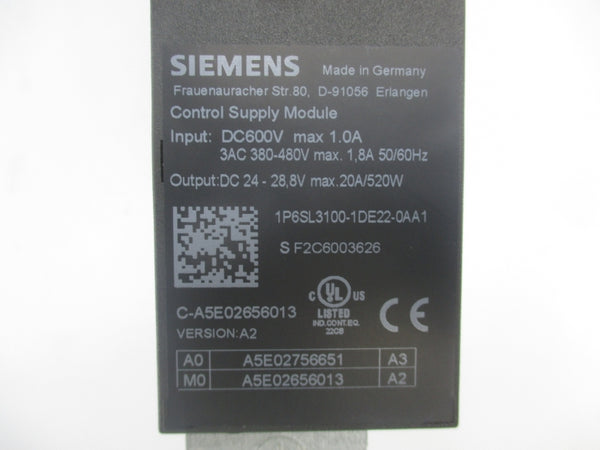 SIEMENS 6SL3100-1DE22-0AA1 380-480V 1.8A NSMP