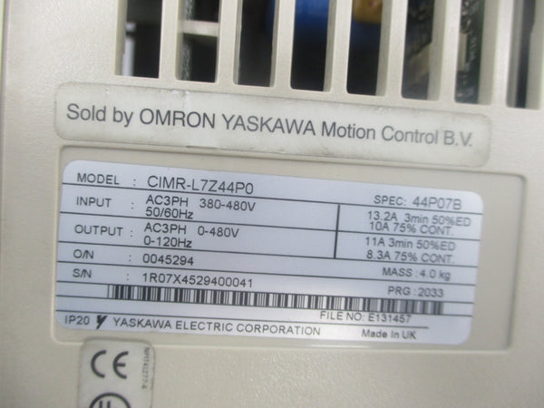 OMRON CIMR-L7Z44P0 380-480V 13.2A NSNP