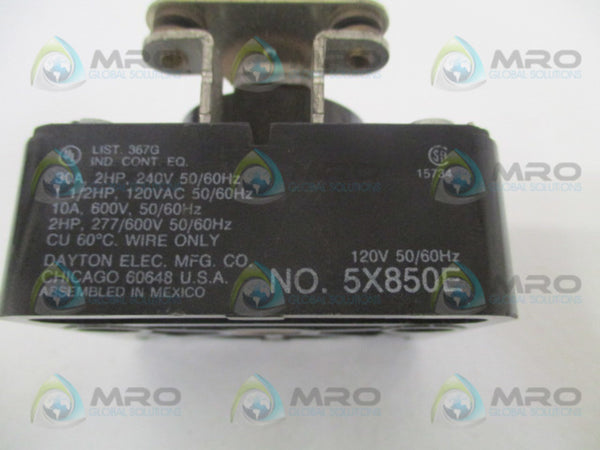 DAYTON 5X850E POWER RELAY 120V UNMP