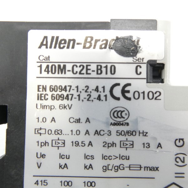 ALLEN BRADLEY 140M-C2E-B10 SER. C 0.63-1.0A UNMP
