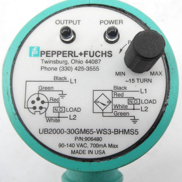 PEPPERL+FUCHS UB2000-30GM65-WS3-BHMS5 906480 90-140VAC UNMP