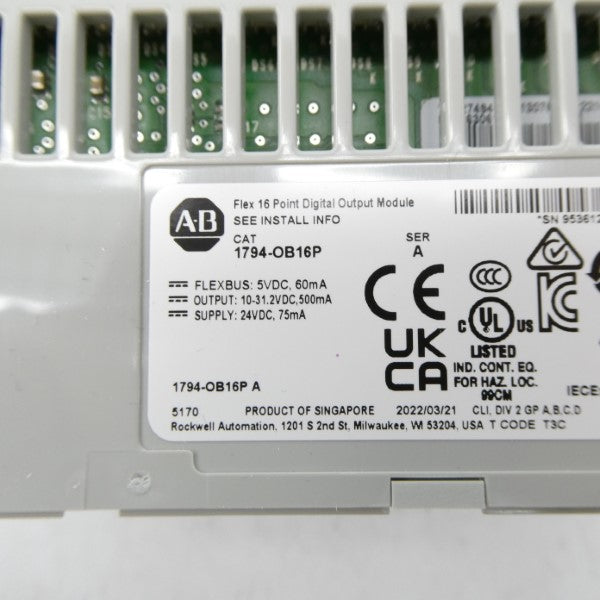 ALLEN BRADLEY 1794-OB16P SER. A 24VDC (WH) NSMP