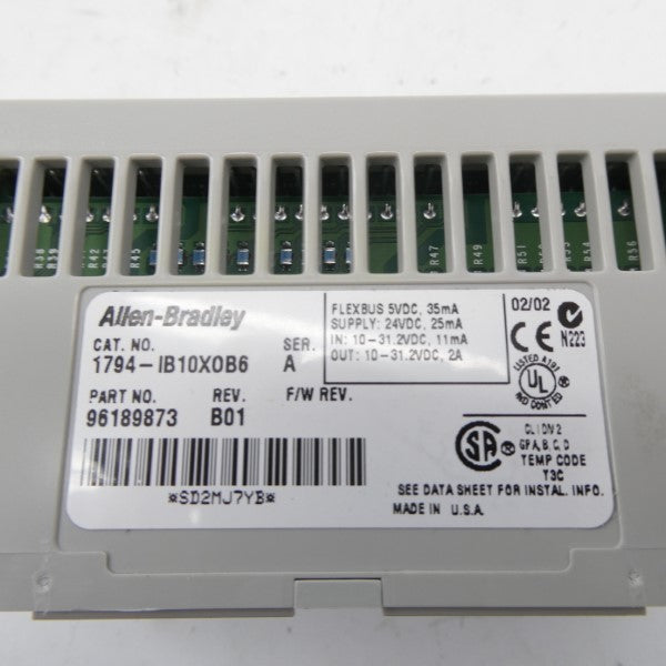 ALLEN BRADLEY 1794-IB10XOB6 SER. A 10-31.2VDC 2A REV. B01 NSNP