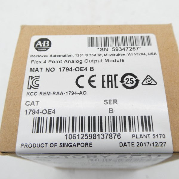 ALLEN BRADLEY 1794-OE4 SER. B DATE: 2017 NSFS