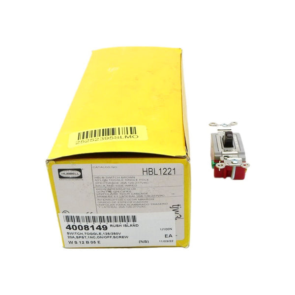 HUBBELL HBL1221 120-277VAC 20A (PKG OF 8) NSMP