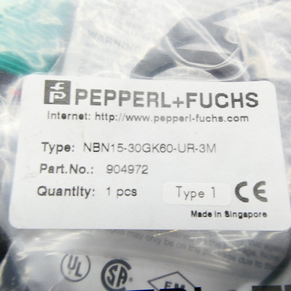 PEPPERL+FUCHS NBN15-30GK60-UR-3M 904972 NSMP