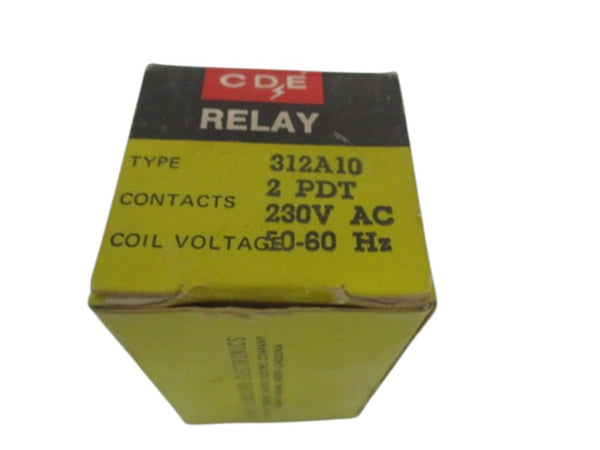 CORNELL DUBILIER 312A10-230 RELAY 7000 OHMS 230VAC NSMP