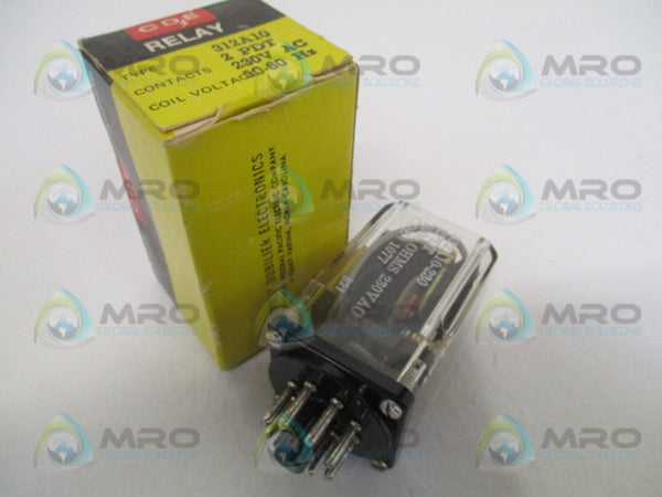 CORNELL DUBILIER 312A10-230 RELAY 7000 OHMS 230VAC NSMP