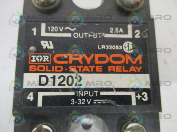 CRYDOM D1202 SOLID STATE RELAY  UNMP