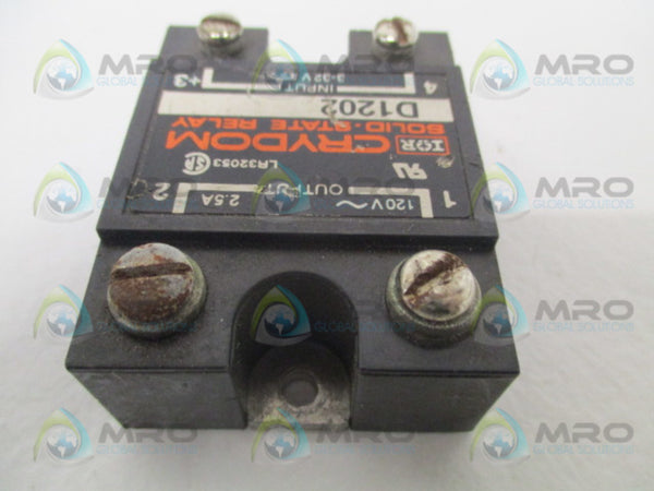 CRYDOM D1202 SOLID STATE RELAY  UNMP