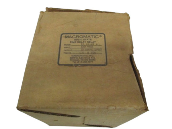 MACROMATIC SS22122C SOLID STATE TIME DELAY RELAY .05-5 SEC. NSMP