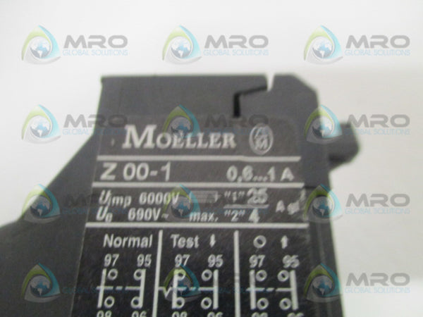 KLOCKNER MOELLER Z00-1 OVERLOAD RELAY 0.6-1A UNMP