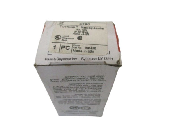 PASS & SEYMOUR TURNLOCK 4700 DUPLEX RECEPTACLE NSMP