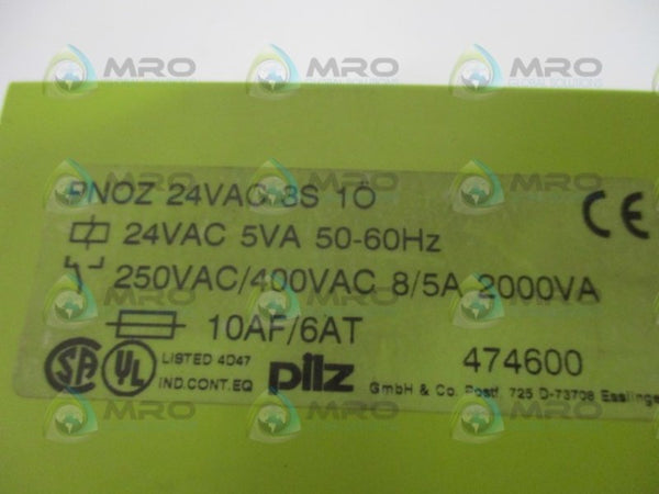 PILZ PNOZ24VAC3S1O SAFETY RELAY 24VAC NSNP
