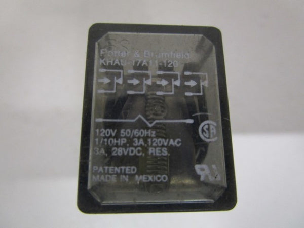 POTTER & BRUMFIELD KHAU-17A11-120 RELAY 120V UNMP