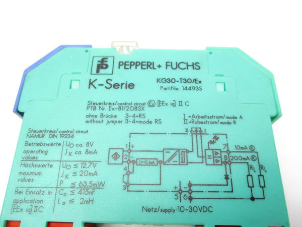 PEPPERL+FUCHS KG30-T30/EX 14493S NSNP