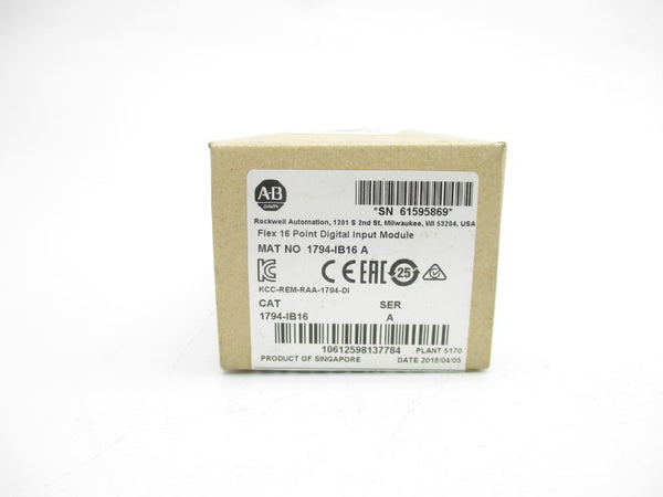 ALLEN BRADLEY 1794-IB16 SER. A DATE: 2018 NSFS