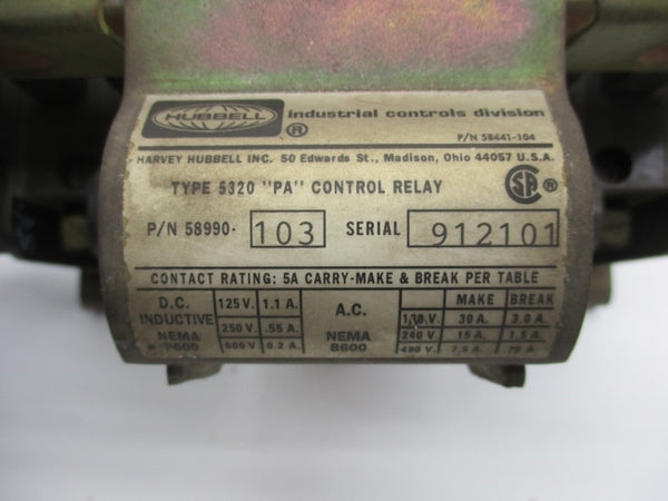 HUBBELL 58990-103 120VAC 30A NSNP