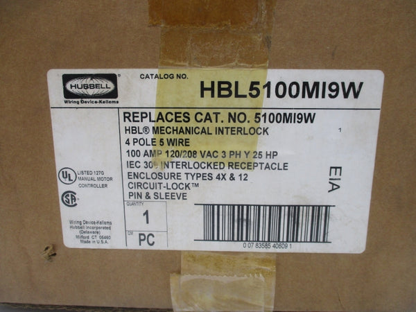 HUBBELL HBL5100MI9W 120/208VAC 100A NSMP