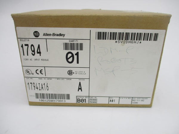 ALLEN BRADLEY 1794-IA16 SER. A 120VAC REV. A01 NSMP