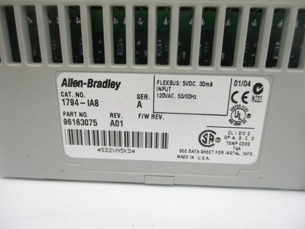 ALLEN BRADLEY 1794-IA8 SER. A 120VAC REV. A01 NSNP