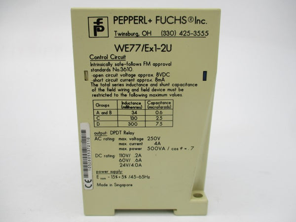 PEPPERL+FUCHS WE77/EX1-2U 250VAC NSMP
