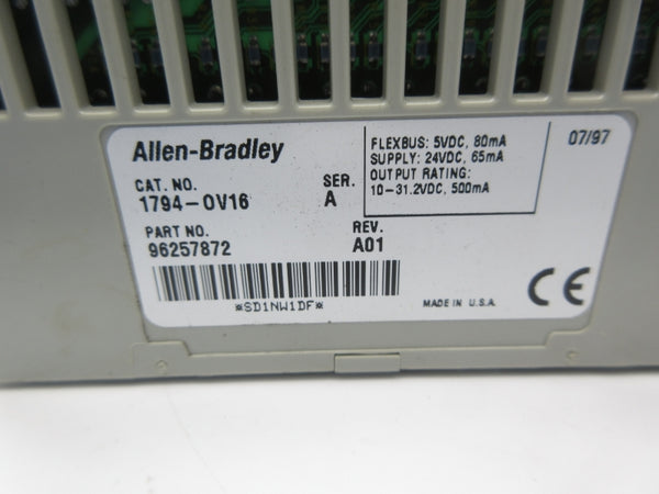 ALLEN BRADLEY 1794-OV16 SER. A 24VDC REV. A01 NSNP