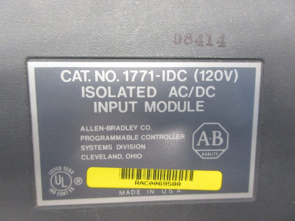 ALLEN BRADLEY 1771-IDC 120VAC/DC UNMP