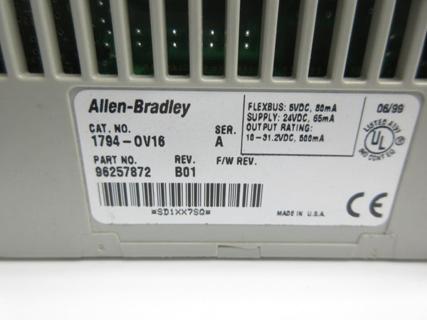 ALLEN BRADLEY 1794-OV16 SER. A 24VDC REV. B01 NSNP