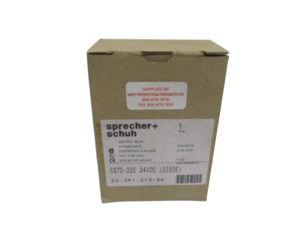 SPRECHER+SCHUH CS7D-22E-24VDC (DIODE) RELAY CONTACTOR 24VDC NSMP