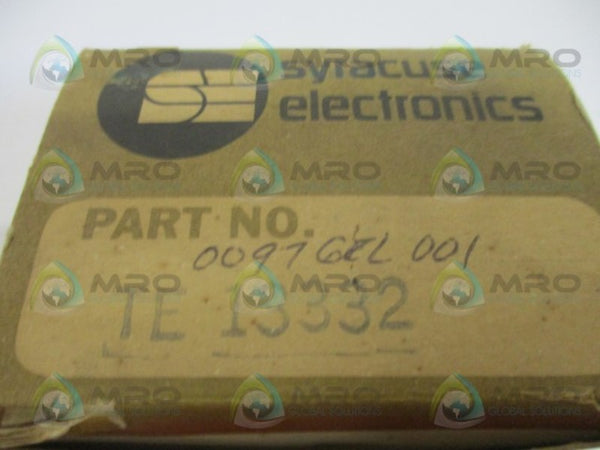 SYRACUSE ELECTRONICS TE-13332 TIME DELAY RELAY 3.6-360 SEC. 24VAC NSMP