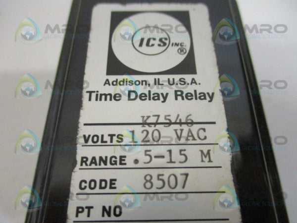 ICS K7546 TIME DELAY RELAY .5-15 M NSNP