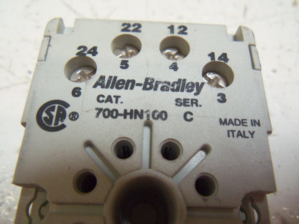 ALLEN BRADLEY 700-HN100 RELAY SOCKET SER. C UNMP