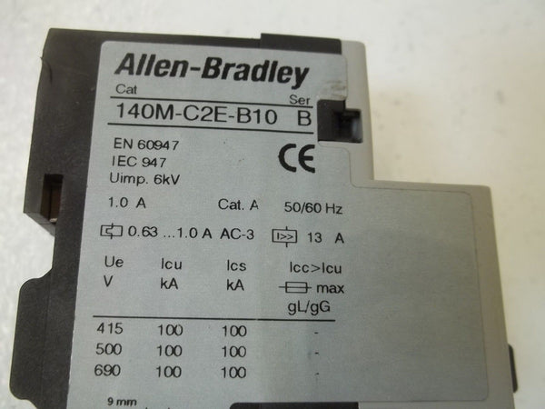 ALLEN BRADLEY 140M-C2E-B10 SER.B STARTER 0.63-1.0A UNMP