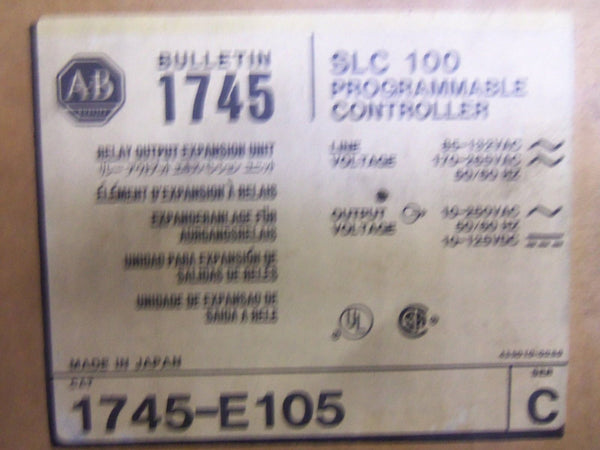 ALLEN BRADLEY SLC 100 1745-E105 SER. C RELAY OUTPUT EXPANSION UNIT NSMP