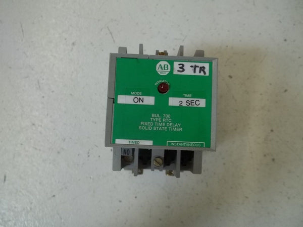ALLEN BRADLEY 700-RTC10S02OU1 SER.A TIMING RELAY 120DC UNMP