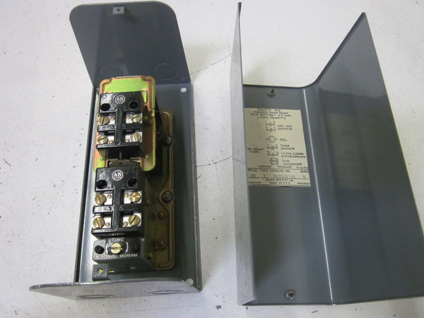 ALLEN BRADLEY 849-ZAD331 SER. B PENUMATIC TIMING RELAY NSNP