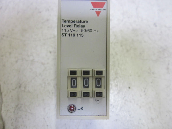 CARLO GAVAZZI ST 119 115 TEMPERATURE LEVEL RELAY 115V UNMP