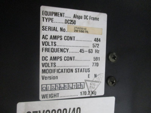 ALSPA DC250 572V 484A UNMP