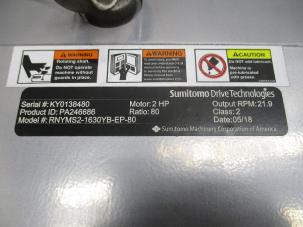 SUMITOMO DRIVE TECHNOLOGIES RNYMS2-1630YB-EP-80 230/460V 5.61/2.80 NSNP