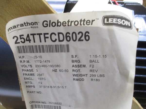 LEESON 254TTFCD6026 230/460-190/380V 37.5/18.8-31.5/15.7A NSMP