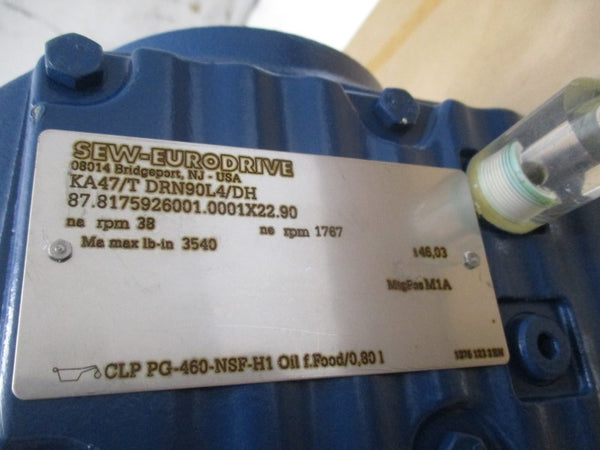 SEW-EURODRIVE KA47/TDRN90L4/DH 230/460V 6.00/3.00A NSNP