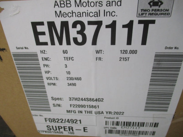 BALDOR EM3711T 230/460V 23.2/11.6A NSMP